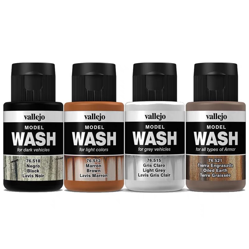 Tamiya Model Paint Set - Vallejo modèle lavage effet vieillissement couleur