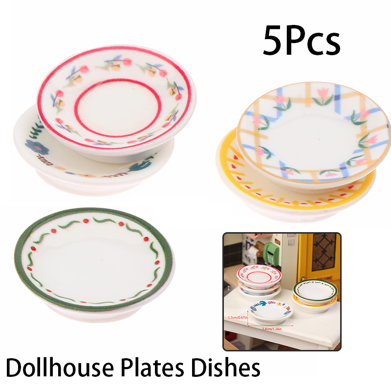 Dollhouse Furniture Set - Mini assiettes pour maison de poupée
