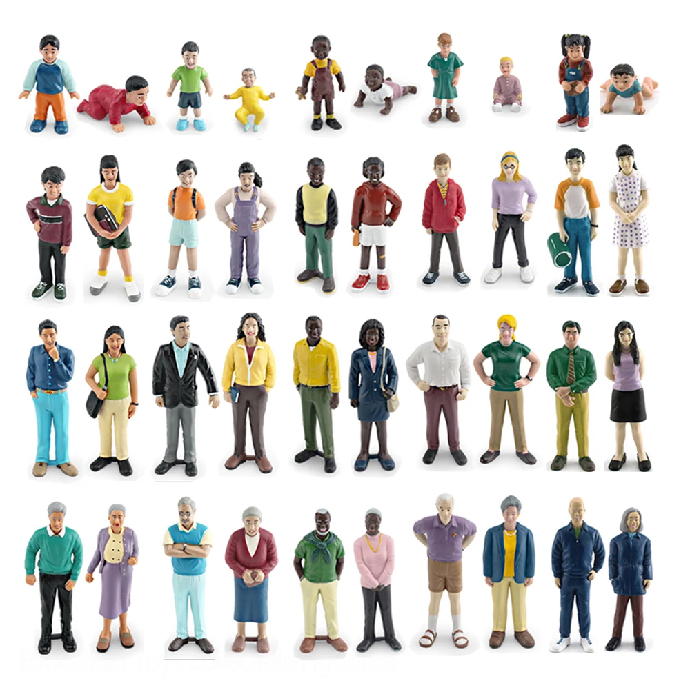 Kids Toys Little People - Figurines miniatures petites personnes membres de