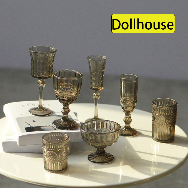 Dollhouse Furniture Set - Tasse d'eau Miniature 7 pièces/ensemble 1:6,