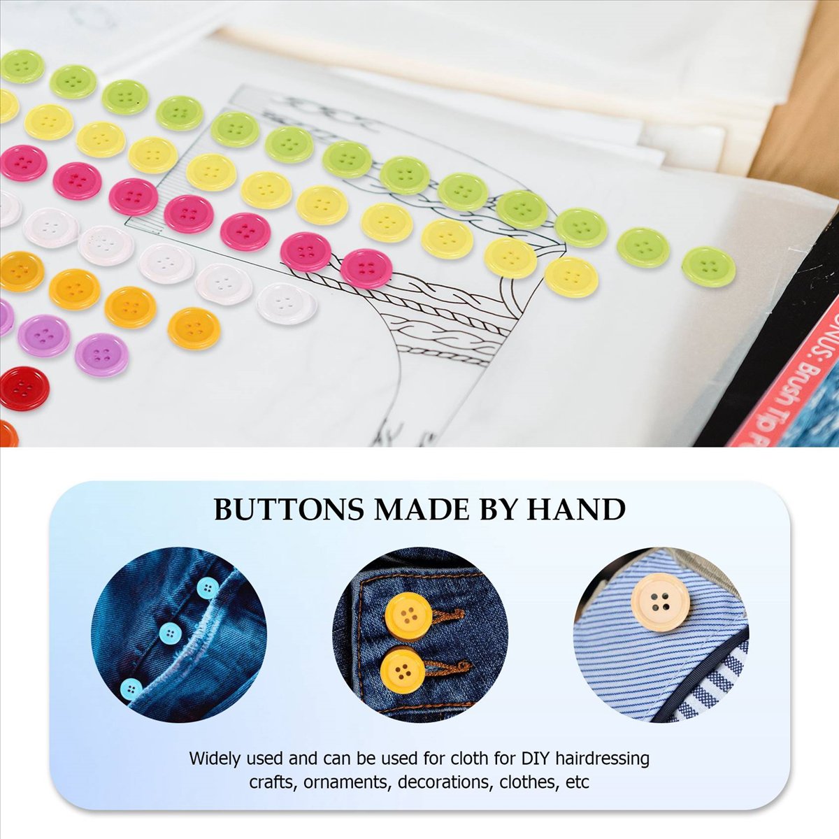 Kids Toys Mall - MALL DIY Lot de 100 boutons
