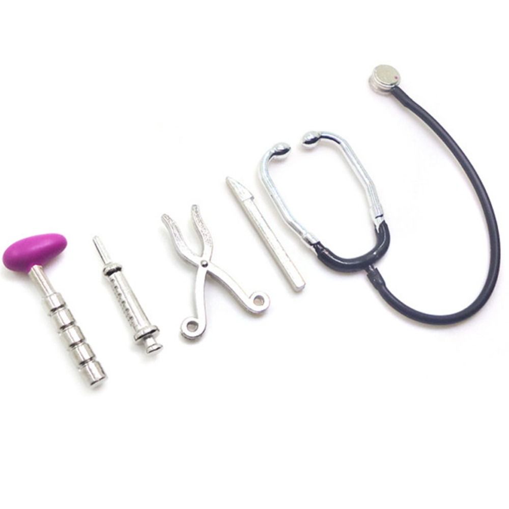 Kids Toys Doctor Set - Stéthoscope l'inventaire en alliage, échelle 1/6,