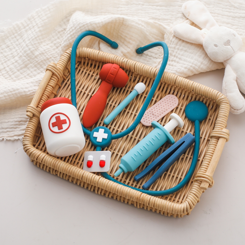 Kids Toys Doctor Set - Jouets de médecin en Silicone, Kit