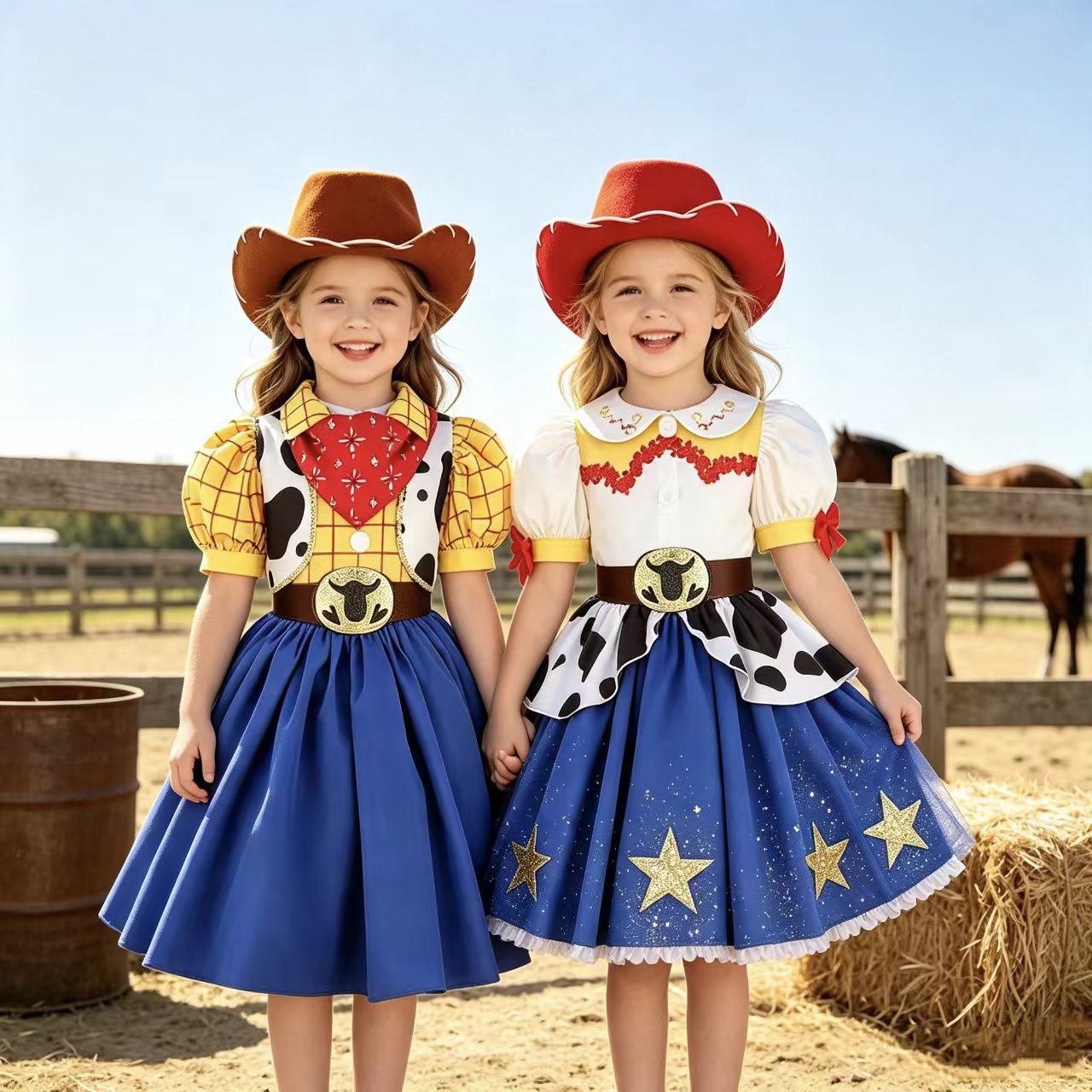 Kids Toys Set - Nouvelle Robe de Cowboy à Pois