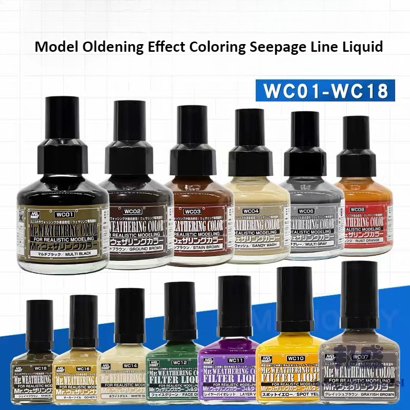 Tamiya Model Paint Set - MR.HOBBY WC01-18 Liquide d'effet vieilli pour
