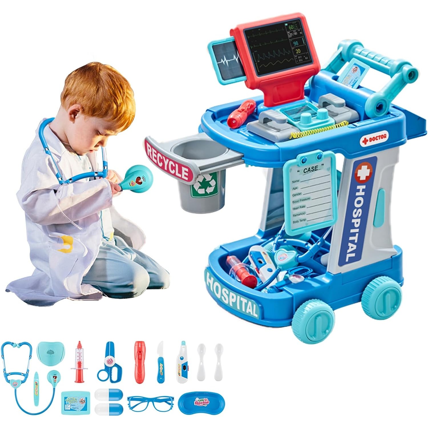 Kids Toys Doctor Set - Jouets de médecin pour filles, garçons,