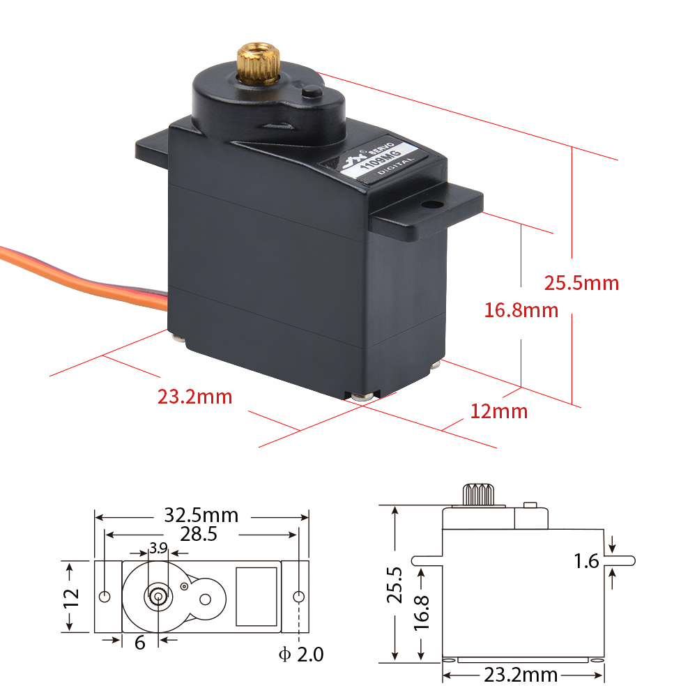1/2/4 PCS JX Servo PDI-1109MG  - Rc Helicopter Mini avis et prix