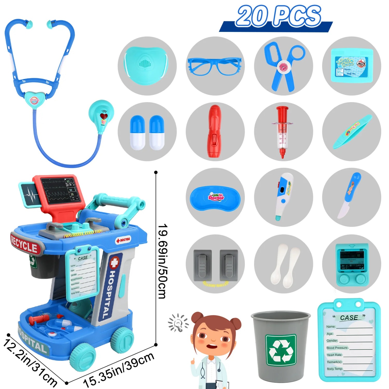 Jouets de médecin pour filles, - Kids Toys Doctor Set avis et prix